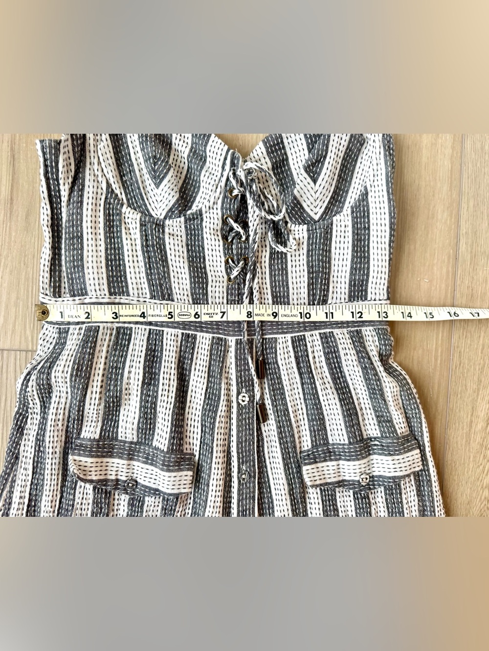 House of Harlow 1960 x Revolve Nadia Maxi Dress Stripe Lace Up S Boho EUC - Picture 13 of 15